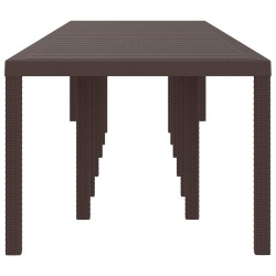 Table de Jardin Marron 400 x 100 x 73 cm polyrotin 563147563147