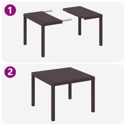 Ensemble de salle à manger pour jardin 5 pcs Marron 563148563148