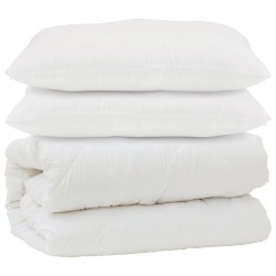 Couette avec oreiller 3 pcs Blanc Microfibre 563149563149