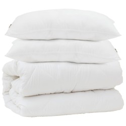 Couette avec oreiller 3 pcs Blanc Microfibre 563151563151