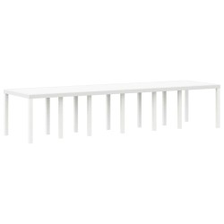 Table de Jardin Blanc 350 x 100 x 74 cm polyrotin 563156563156