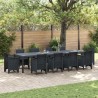 Table de Jardin Anthracite 350 x 100 x 74 cm polyrotin 563157563157