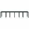 Table de Jardin Anthracite 350 x 100 x 74 cm polyrotin 563157563157