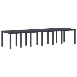 Table de Jardin Anthracite 350 x 100 x 74 cm polyrotin 563157563157
