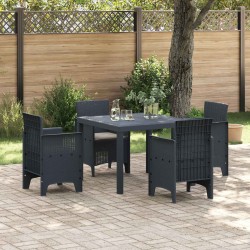 Ensemble de salle à manger pour jardin 5 pcs Anthracite 563160563160