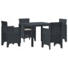 Ensemble de salle à manger pour jardin 5 pcs Anthracite 563160563160