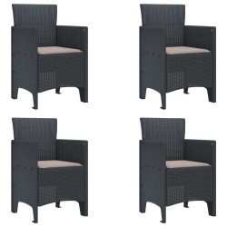 Ensemble de salle à manger pour jardin 5 pcs Anthracite 563160563160