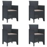 Ensemble de salle à manger pour jardin 5 pcs Anthracite 563160563160