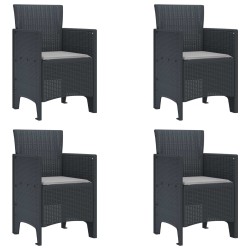 Ensemble de salle à manger pour jardin 5 pcs Anthracite 563161563161
