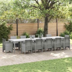 Table de Jardin Gris clair 400 x 100 x 73 cm polyrotin 563162563162