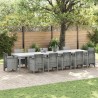 Table de Jardin Gris clair 400 x 100 x 73 cm polyrotin 563162563162