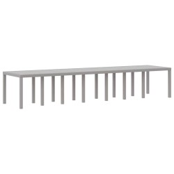 Table de Jardin Gris clair 400 x 100 x 73 cm polyrotin 563162563162