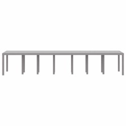 Table de Jardin Gris clair 400 x 100 x 73 cm polyrotin 563162563162
