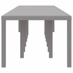 Table de Jardin Gris clair 400 x 100 x 73 cm polyrotin 563162563162
