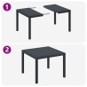 Ensemble de salle à manger pour jardin 5 pcs Anthracite 563163563163