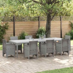 Table de Jardin Gris clair 300 x 100 x 73 cm polyrotin 563165563165