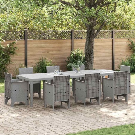 Table de Jardin Gris clair 300 x 100 x 73 cm polyrotin 563165563165