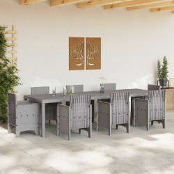 Table de Jardin Gris clair 300 x 100 x 73 cm polyrotin 563165563165