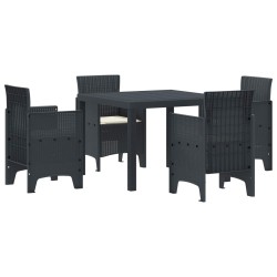 Ensemble de salle à manger pour jardin 5 pcs Anthracite 563166563166