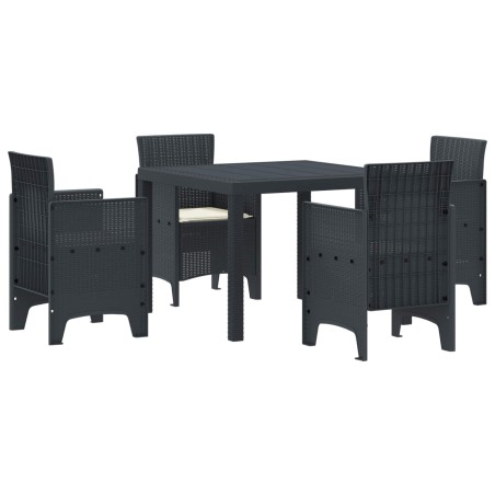 Ensemble de salle à manger pour jardin 5 pcs Anthracite 563166563166