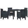 Ensemble de salle à manger pour jardin 5 pcs Anthracite 563166563166