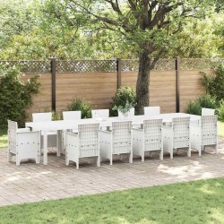 Table de Jardin Blanc 400 x 100 x 73 cm polyrotin 563168563168