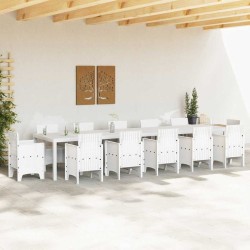 Table de Jardin Blanc 400 x 100 x 73 cm polyrotin 563168563168