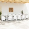 Table de Jardin Blanc 400 x 100 x 73 cm polyrotin 563168563168