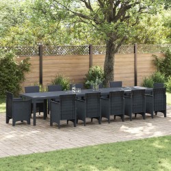 Table de Jardin Anthracite 400 x 100 x 73 cm polyrotin 563169563169