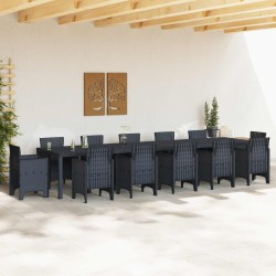 Table de Jardin Anthracite 400 x 100 x 73 cm polyrotin 563169563169