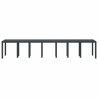 Table de Jardin Anthracite 400 x 100 x 73 cm polyrotin 563169563169