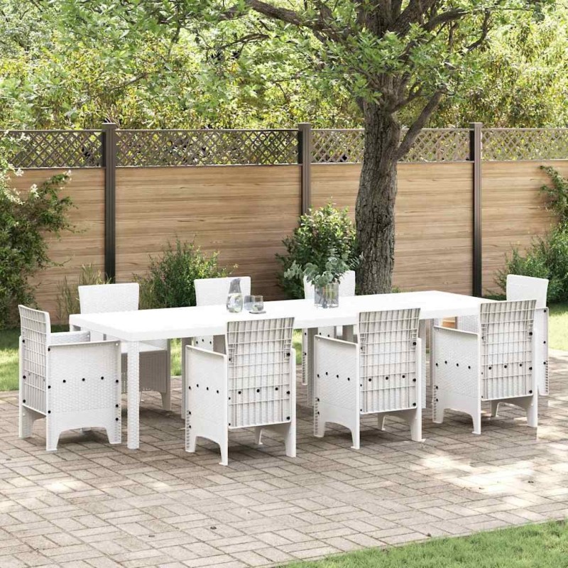 Table de Jardin Blanc 300 x 100 x 73 cm polyrotin 563170563170