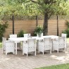 Table de Jardin Blanc 300 x 100 x 73 cm polyrotin 563170563170