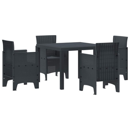 Ensemble de salle à manger pour jardin 5 pcs Anthracite 563200563200