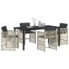 Ensemble de salle à manger pour jardin 5 pcs Gris clair 563203563203