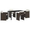Ensemble de salle à manger pour jardin 5 pcs Marron polyrotin 563211563211