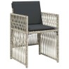 Ensemble de salle à manger pour jardin 5 pcs Gris clair 563213563213