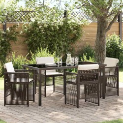 Ensemble de salle à manger pour jardin 5 pcs Marron 563217563217