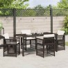 Ensemble de salle à manger pour jardin 5 pcs Marron 563217563217