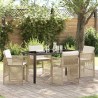 Ensemble de salle à manger pour jardin 5 pcs Beige 563218563218