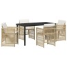 Ensemble de salle à manger pour jardin 5 pcs Beige 563218563218