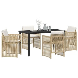 Ensemble de salle à manger pour jardin 5 pcs Beige 563218563218