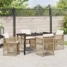 Ensemble de salle à manger pour jardin 5 pcs Beige 563218563218