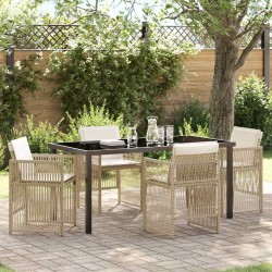 Ensemble de salle à manger pour jardin 5 pcs Beige 563219563219