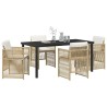 Ensemble de salle à manger pour jardin 5 pcs Beige 563219563219