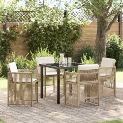 Ensemble de salle à manger pour jardin 5 pcs Beige 563220563220