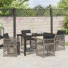 Ensemble de salle à manger pour jardin 5 pcs Gris 563221563221