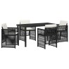 Ensemble de salle à manger pour jardin 5 pcs Noir 563226563226