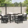 Ensemble de salle à manger pour jardin 5 pcs Noir 563226563226