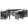 Ensemble de salle à manger pour jardin 5 pcs Noir 563227563227